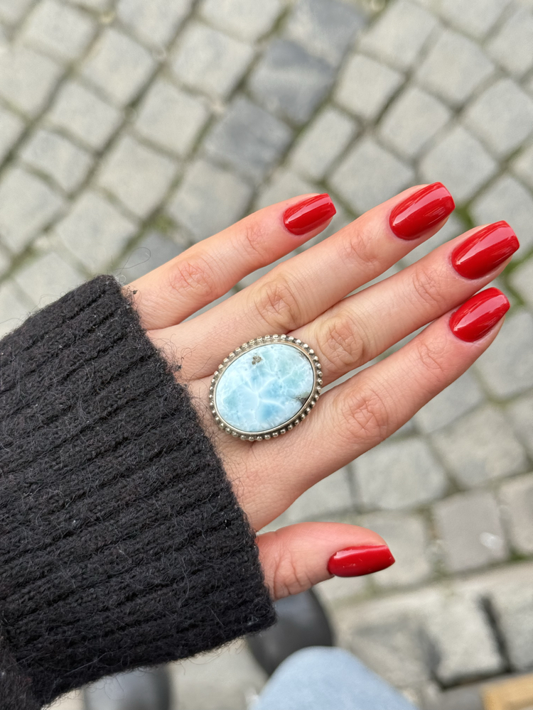 Larimar Taş Yüzük 
