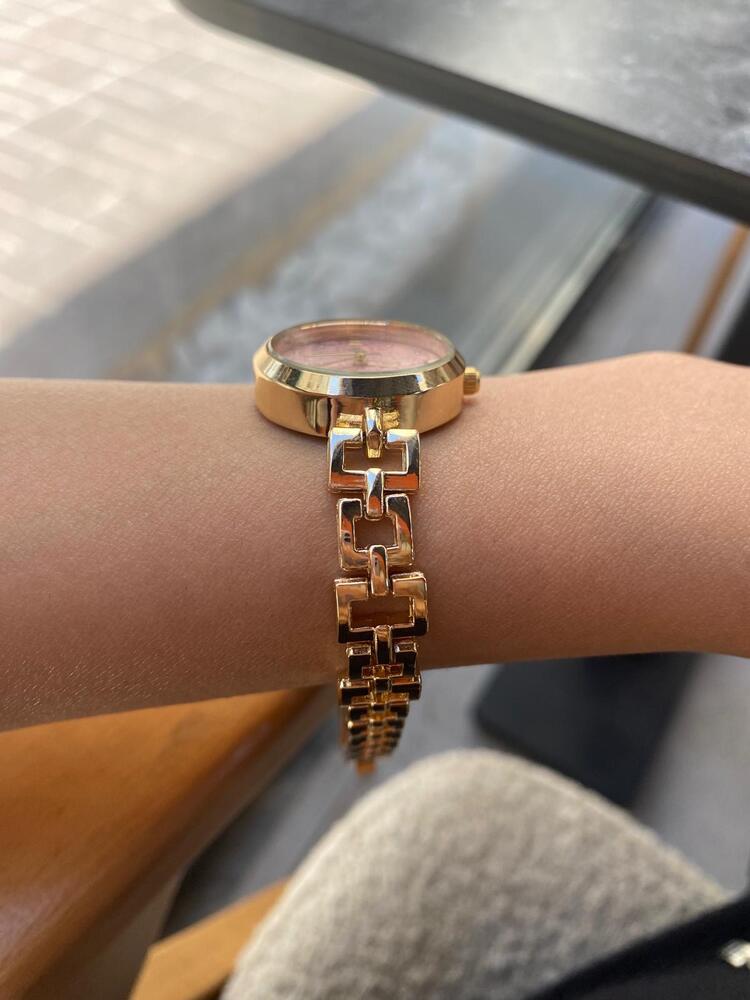 Amora Model Saat Gold / Pembe 