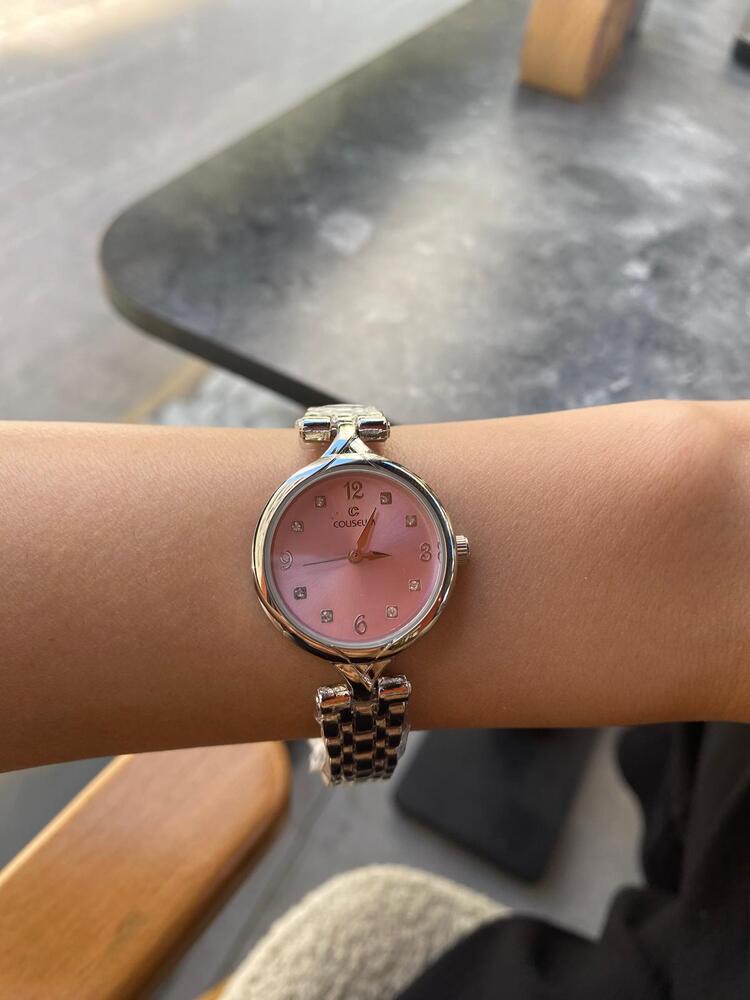 Berry Saat Gümüş / Pembe 