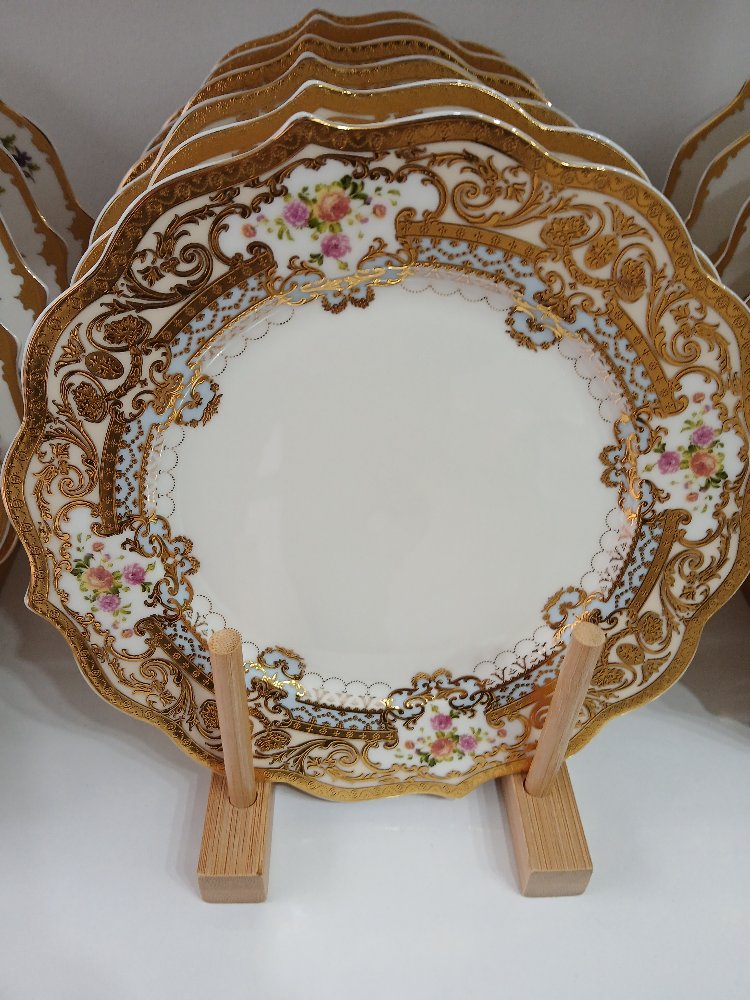 Royal 24 ayar gold tatlı tabağı