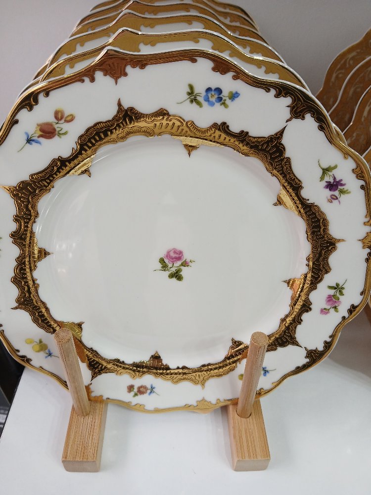 Royal 24 ayar gold tatlı tabağı
