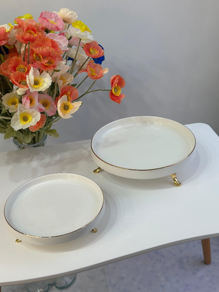 oval yaldızlı sunumluk
