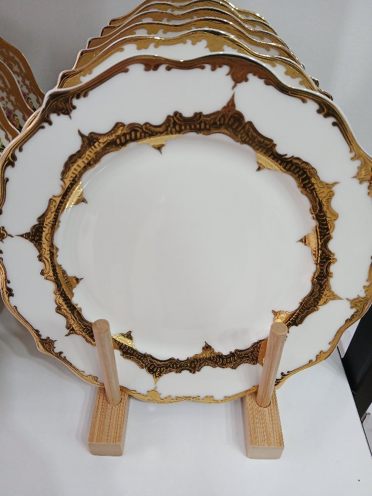 Royal 24 ayar gold tatlı tabağı