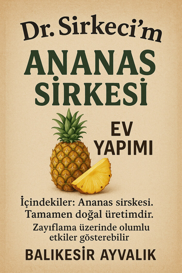 Doğal fermente ananas sirkesi 500 cc 