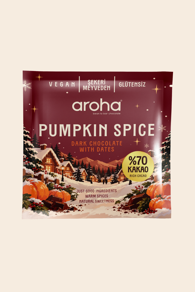Aroha Pumpkin Spice %70 Bitter 40 gr