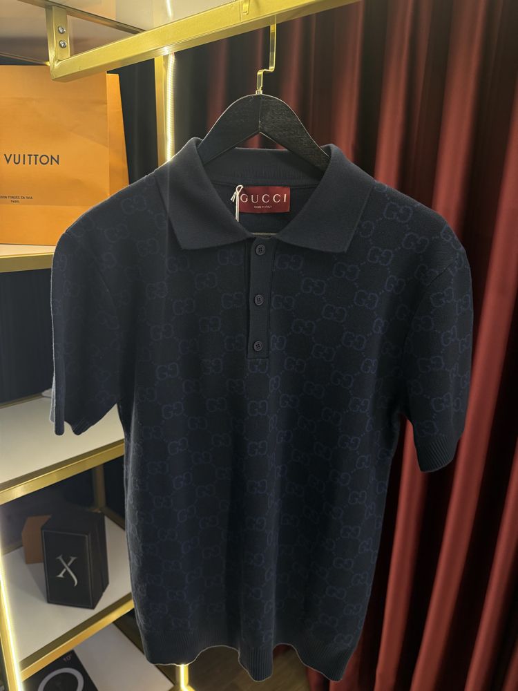 Gucci Polo En Jacquard De Soie Et