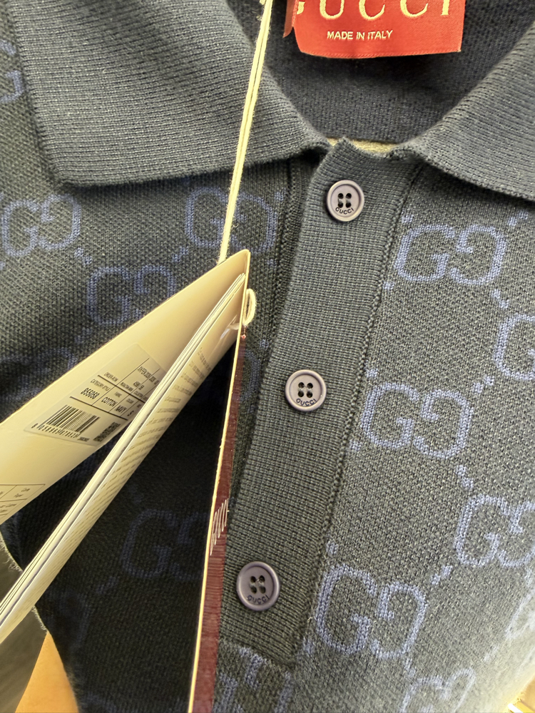 Gucci Polo En Jacquard De Soie Et