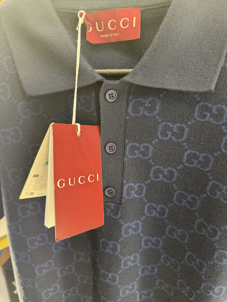 Gucci Polo En Jacquard De Soie Et