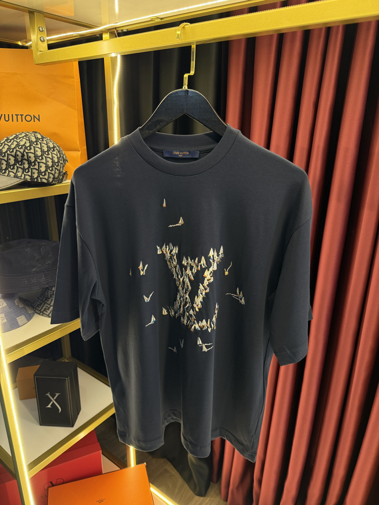 LV Embroidered Cotton T-Shirt