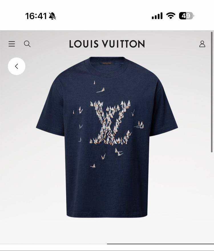 LV Embroidered Cotton T-Shirt