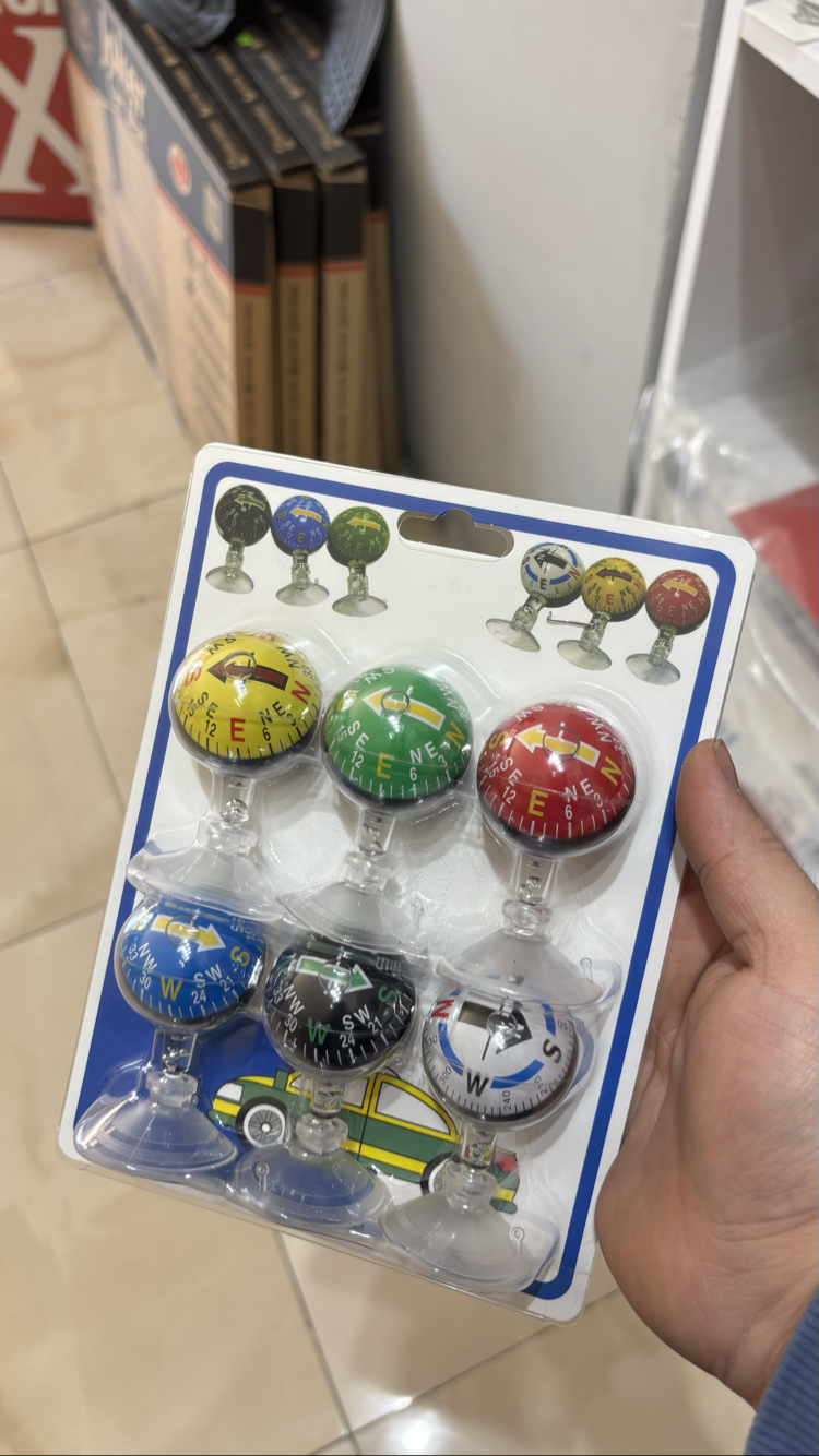 6 Lı orta boy pusula ışıksız renkli 