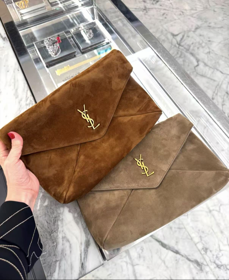Ysl cassandre acı kahve ithal Süet deri