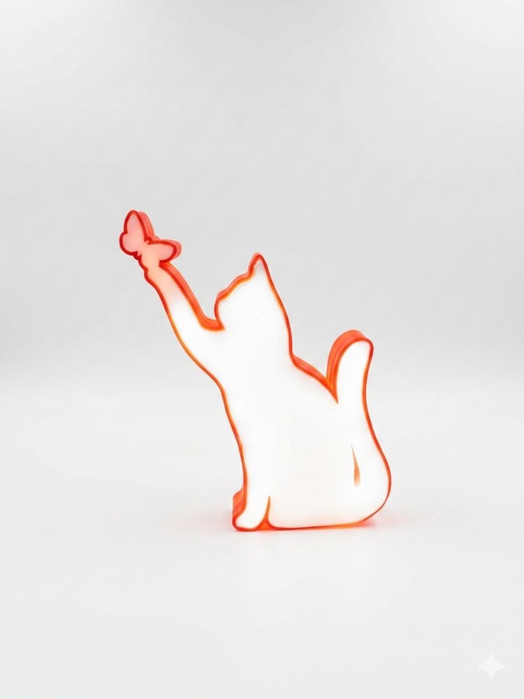 kedi masa lambası