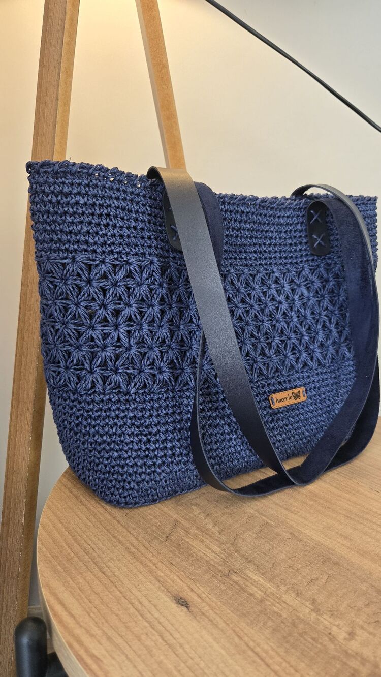 yıldız çanta (lacivert, çıtçıtlı)