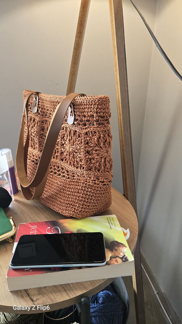 mozaik motif tasarım çanta (Bakır,çıtçıtlı)