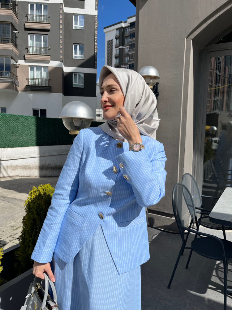 Maq özel tasarım ikili ceket etek takım