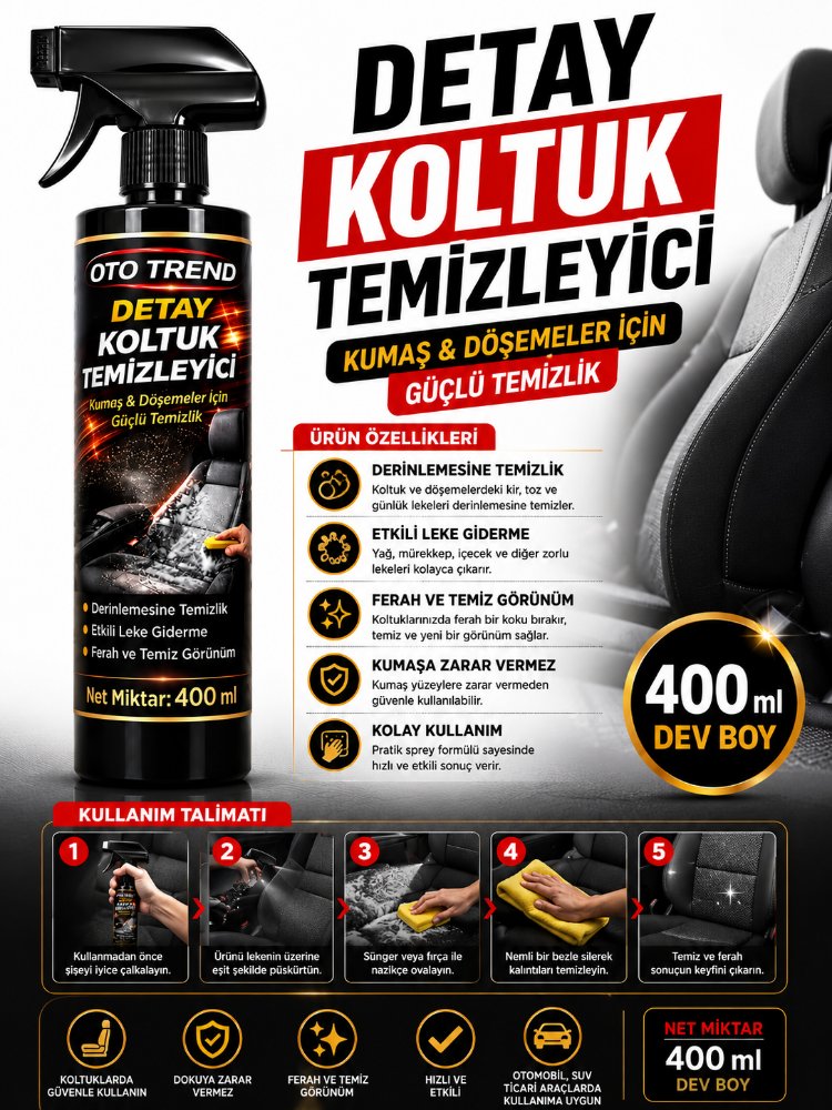 detay koltuk temizleme spreyi