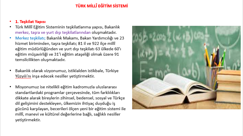 TÜRK EĞİTİM SİSTEMİ