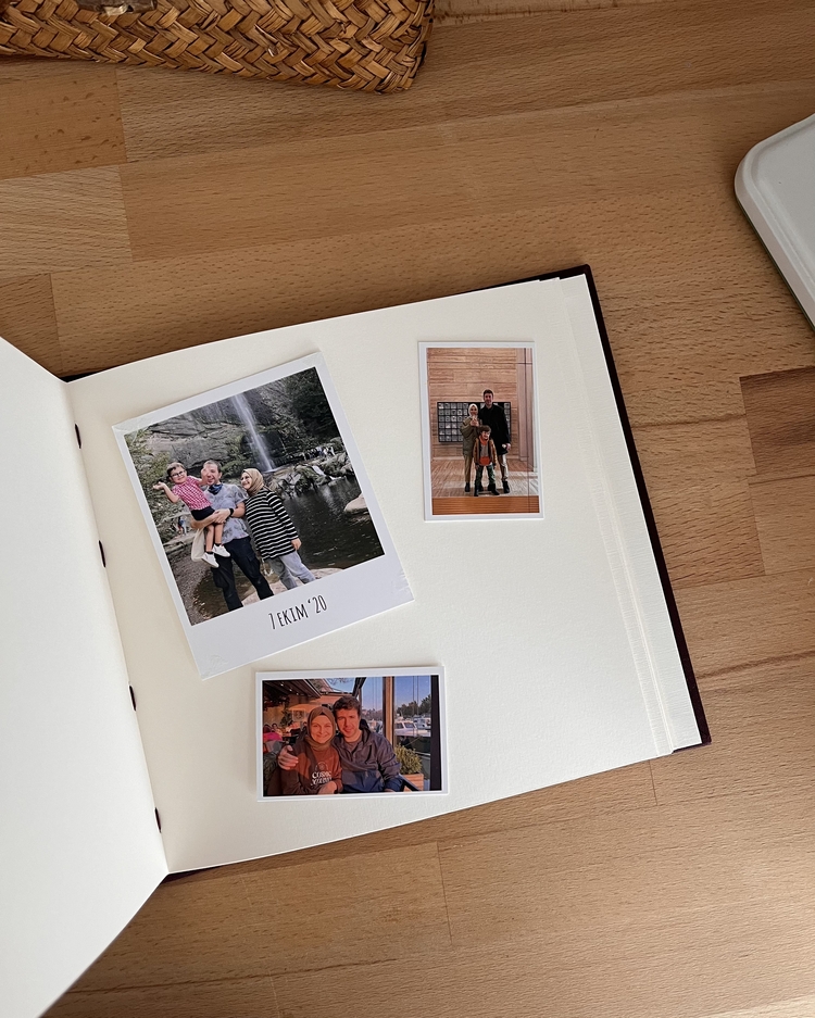 Çerçeve (Vişne) | El Yapımı Fotoğraf Albümü | Anı Defteri | 21x21