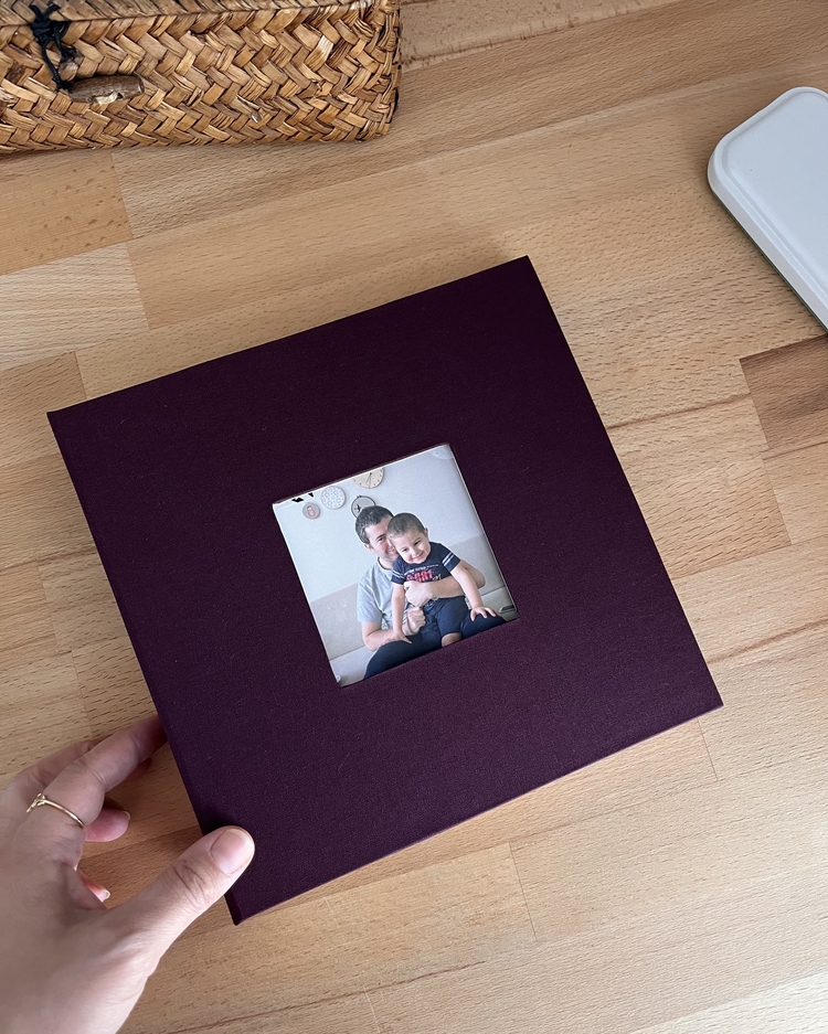 Çerçeve (Vişne) | El Yapımı Fotoğraf Albümü | Anı Defteri | 21x21