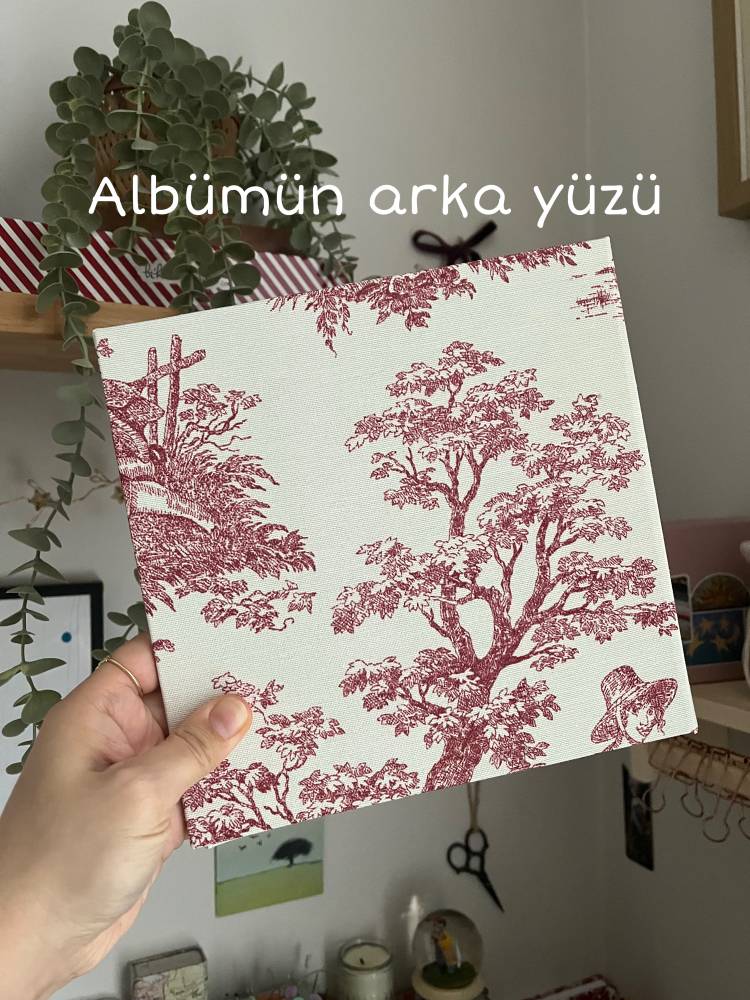 Aheste Balıkçı Çocuk (Bordo) | El Yapımı Fotoğraf Albümü | Anı Defteri | 21x21