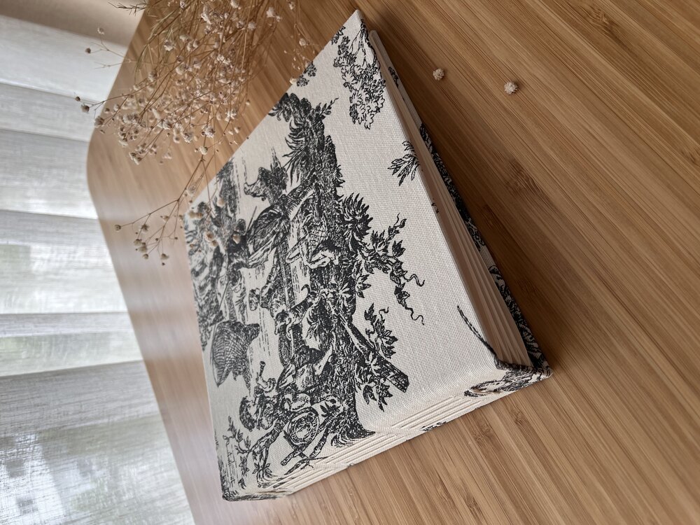 Aheste (Siyah Renk) | El Yapımı Fotoğraf Albümü - 21x21 cm | Anı Defteri 