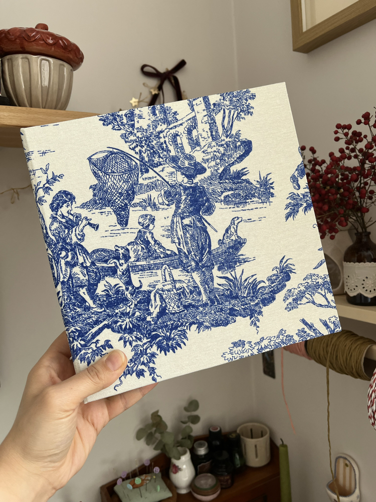Aheste (Mavi) | El Yapımı Fotoğraf Albümü | Anı Defteri | 22x22