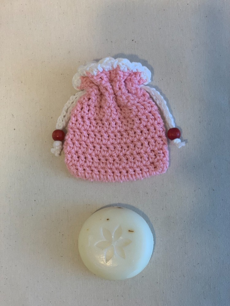 El Örgüsü Sabun Kesesi (Pembe)