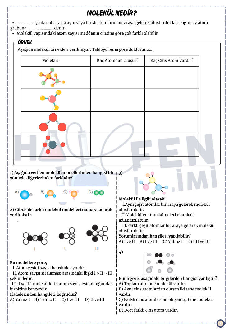7.SINIF 4.ÜNİTE FASİKÜLÜ