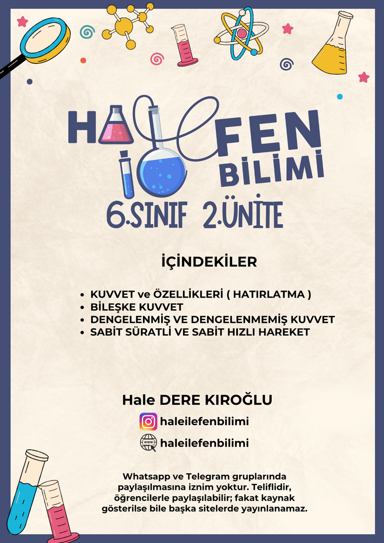 6.SINIF 2.ÜNİTE ÇALIŞMA FASİKÜLÜ HALEİLEFENBİLİMİ