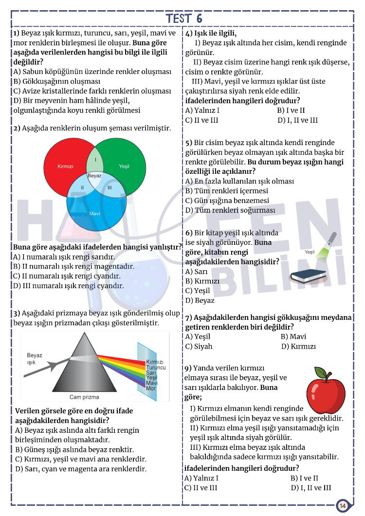 6.SINIF 4.ÜNİTE FASİKÜLÜ
