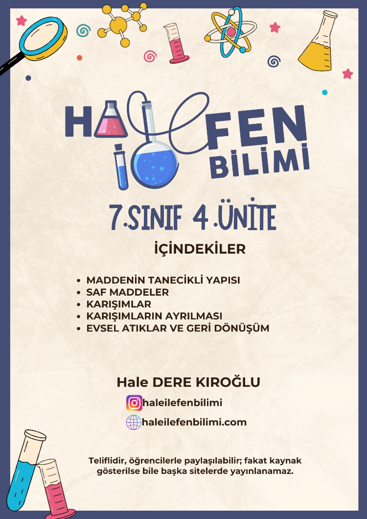 7.SINIF 4.ÜNİTE FASİKÜLÜ