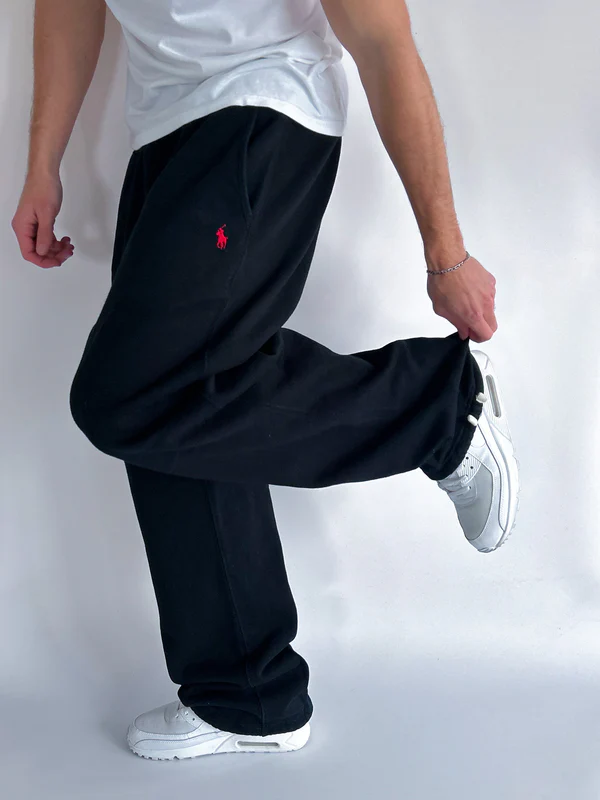 Polo Ralph Lauren Siyah Renk Kırmızı Nakış Baggy Jogger