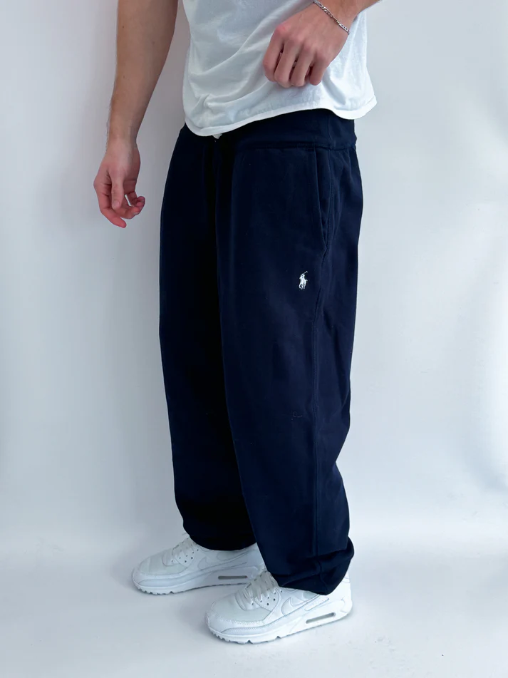 Polo Ralph Lauren Siyah Renk Beyaz Nakış Detaylı Oversize Baggy Jogger
