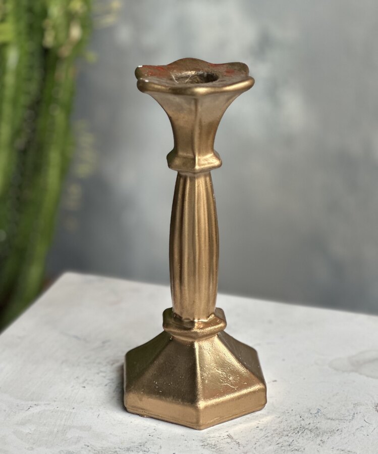Polyester Bronz Şamdan Küçük Boy