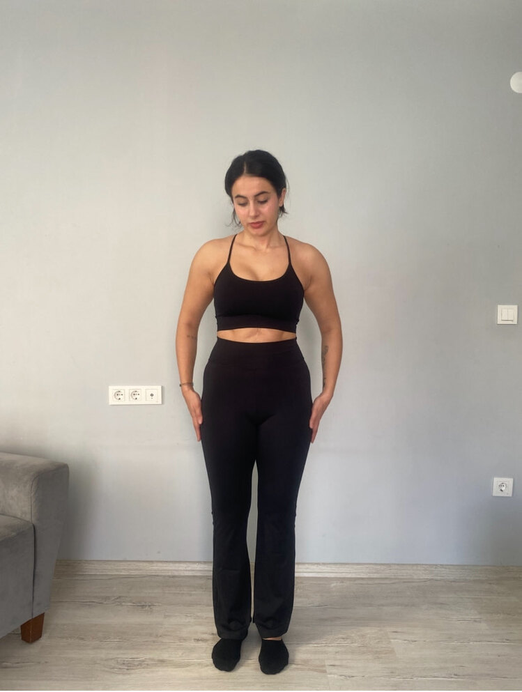 Lululemon siyah İspanyol paça toparlayıcı yüksek bel tayt 