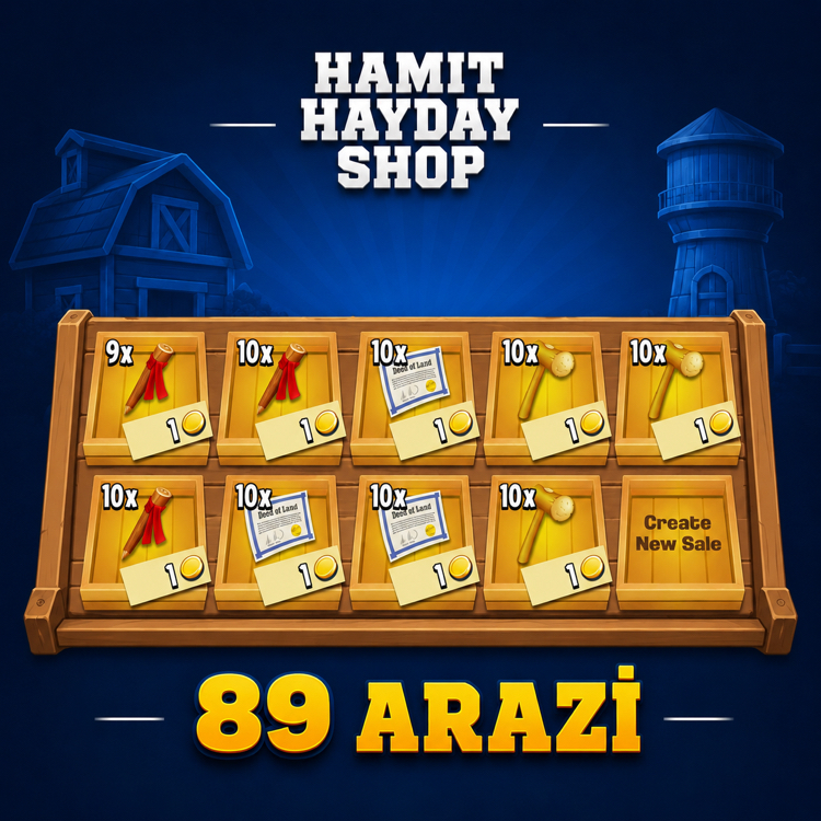 89 ADET ARAZİ MALZEMESİ