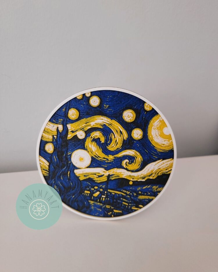 Yıldızlı Gece Kupa Altlığı Van Gogh