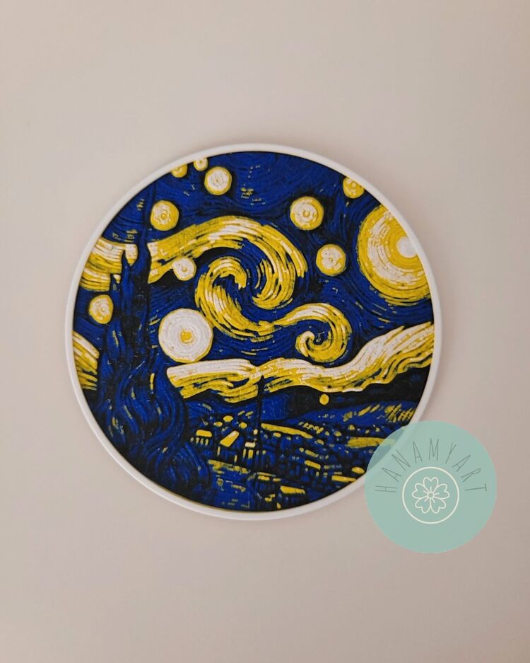Yıldızlı Gece Kupa Altlığı Van Gogh