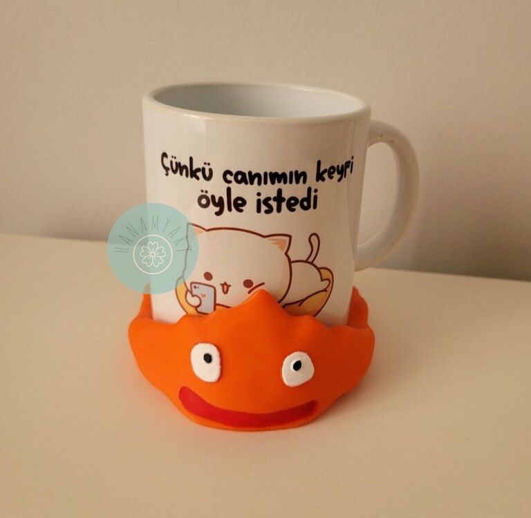 Ghibli Calcifer Bardak Kupa Altlığı
