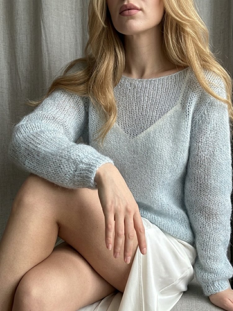 İki İplik Pinterest Model Mohair Kazak