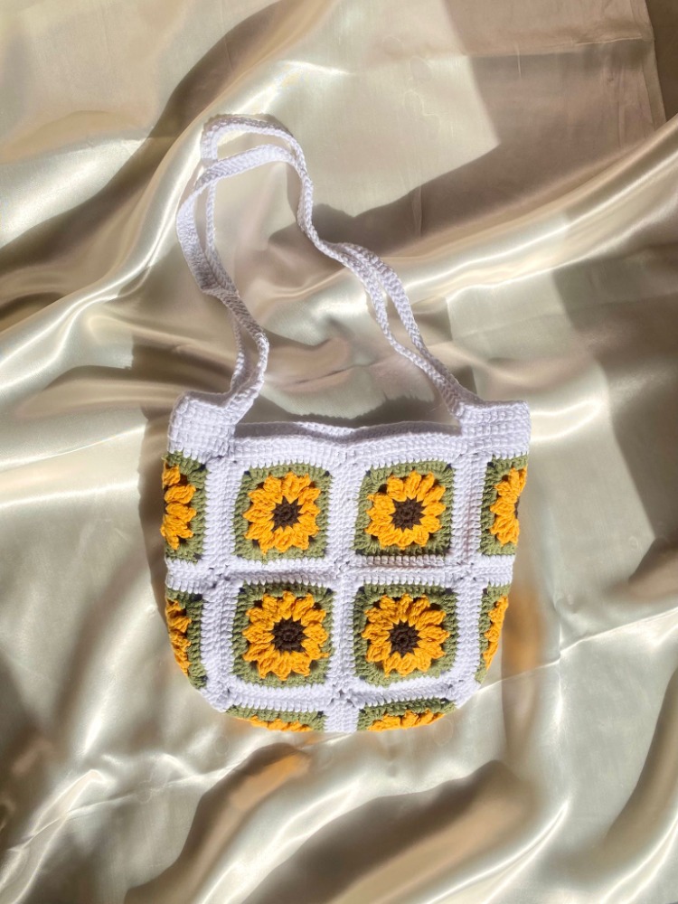 Sunflower / El Yapımı Omuz Çantası - Ayçiçeği