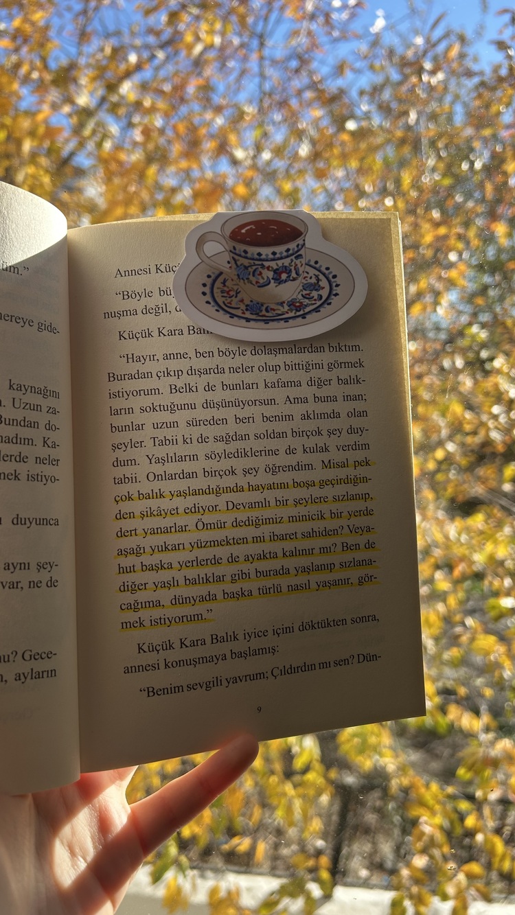 Türk kahvesi mıknatıslı kitap ayracı