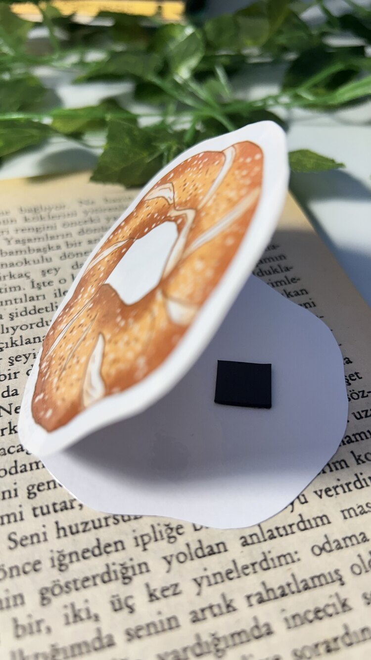Simit mıknatıslı kitap ayracı