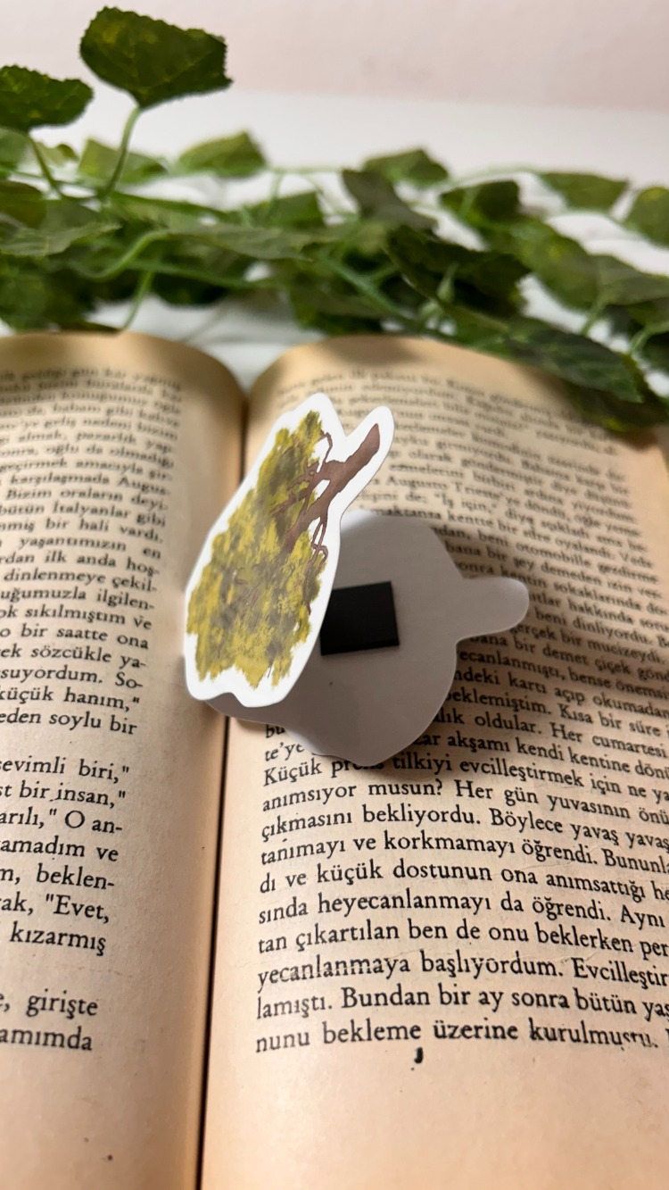 Mıknatıslı Ağaç kitap ayracı, Magnetli kitap ayracı, Manyetik kitap ayracı