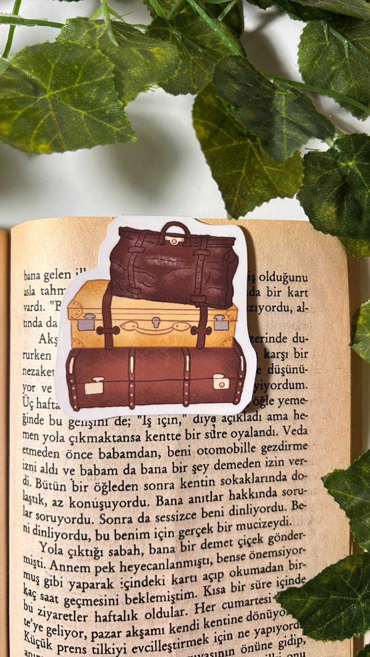 Mıknatıslı Bavul kitap ayracı, Magnetli kitap ayracı, Manyetik kitap ayracı