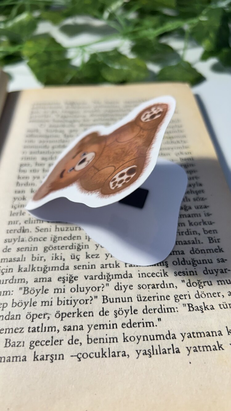 Ayıcık mıknatıslı kitap ayracı
