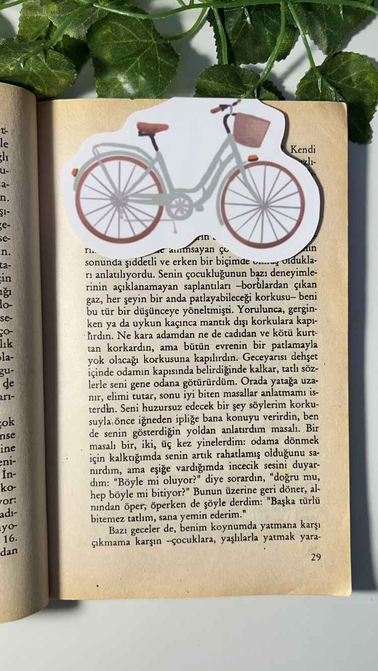Bisiklet mıknatıslı kitap ayracı