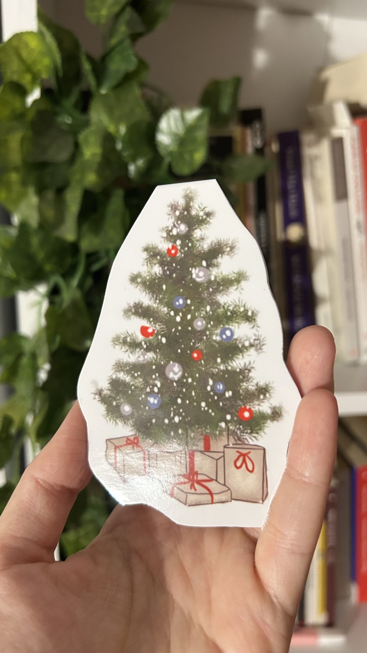 Yılbaşı ağacı mıknatıslı kitap ayracı
