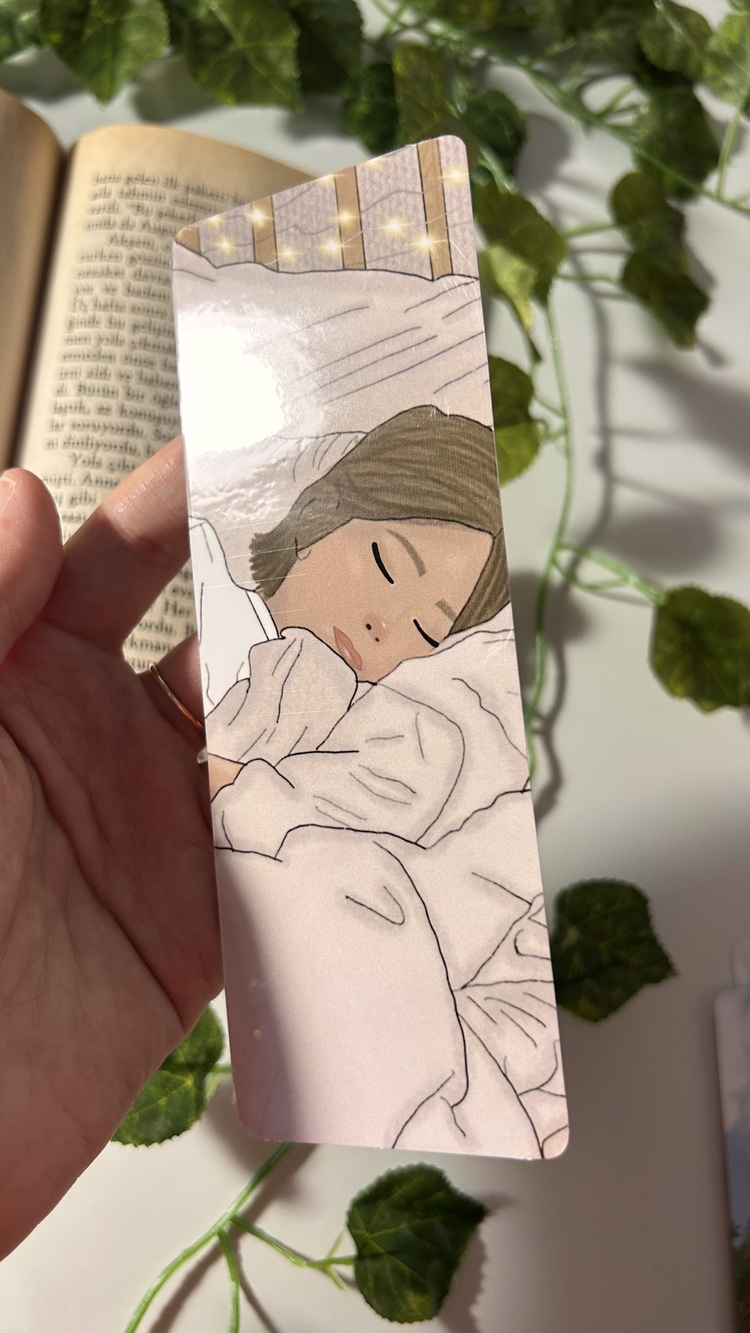 Uyku temalı kitap ayracı